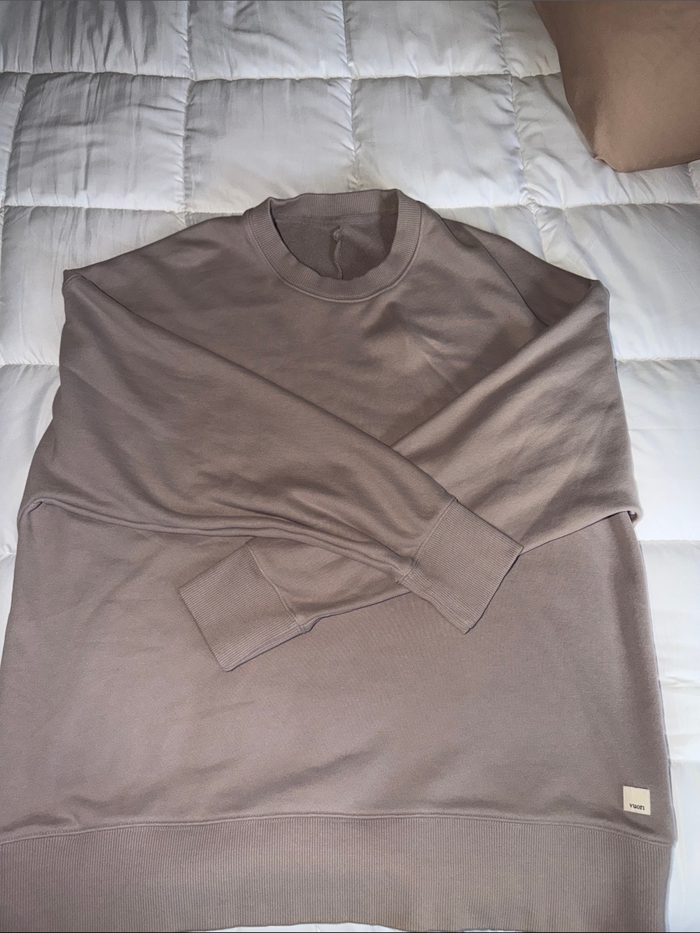 Vuori Women's Crewneck Sweater in Taupe